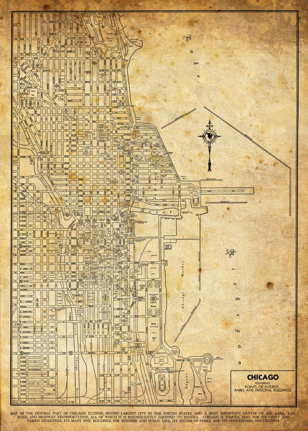 старинска карта Чикагу