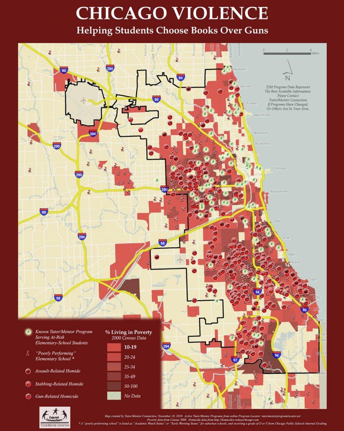 мапу криминала у Чикагу