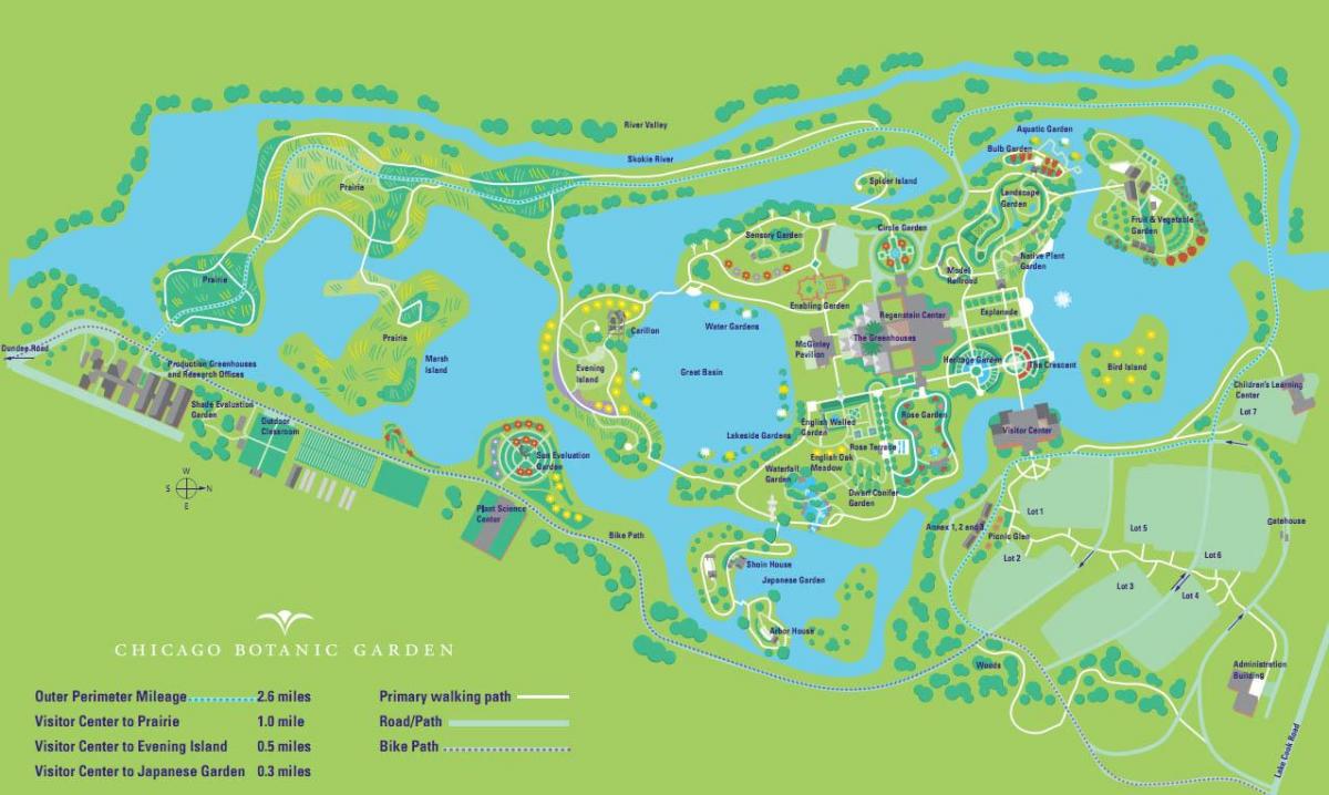 Цхицаго Ботаничка башта мапи