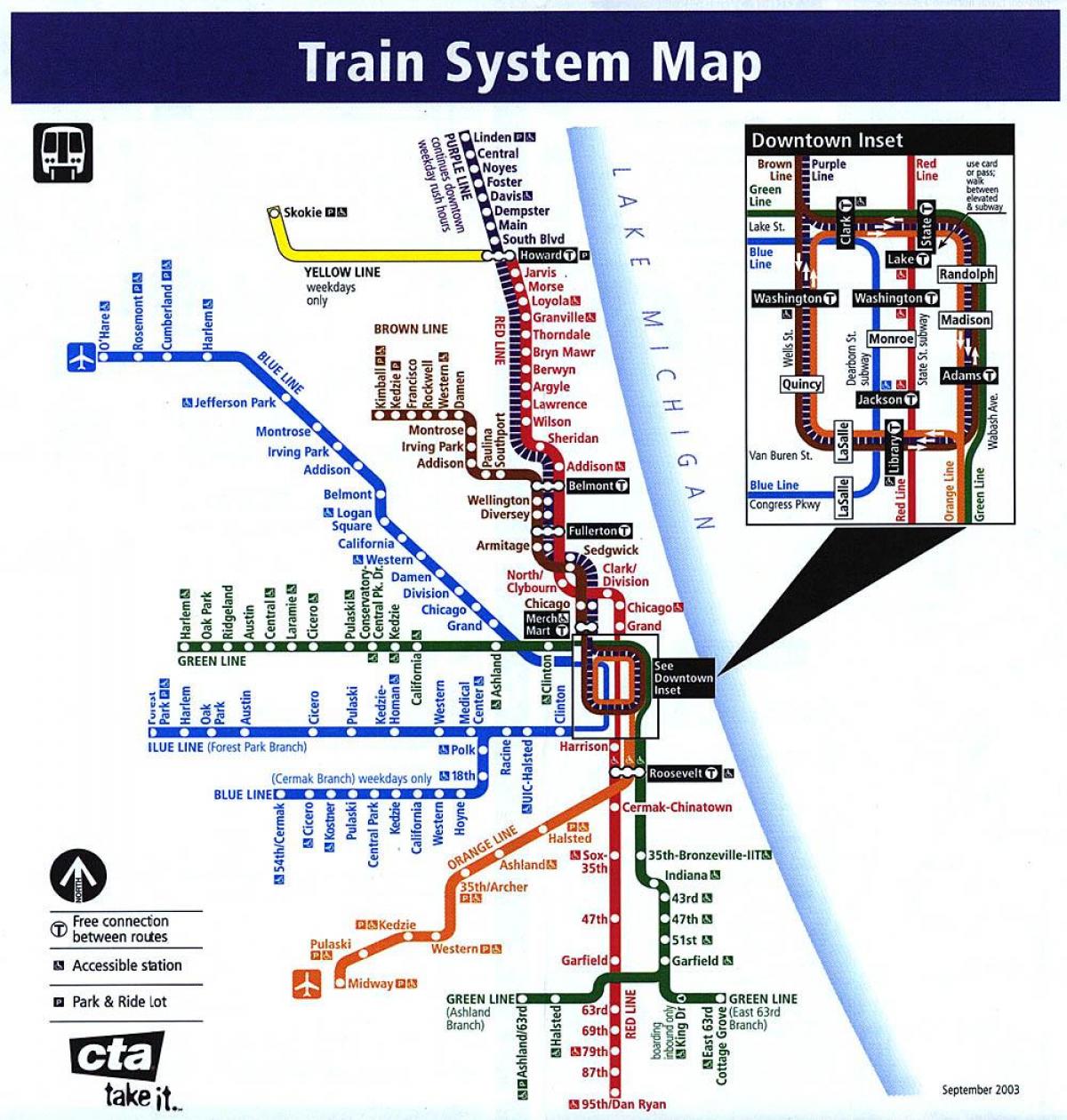 Чикаго возом мапи