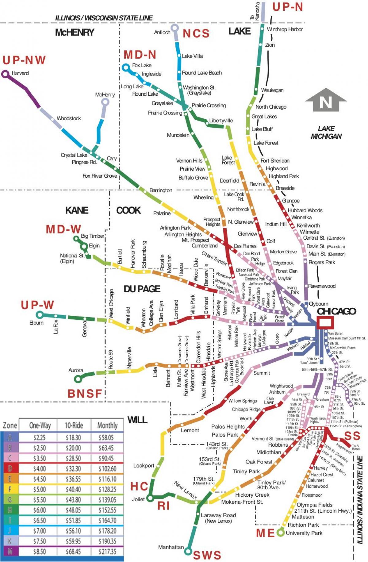 Чикаго возом на мапи