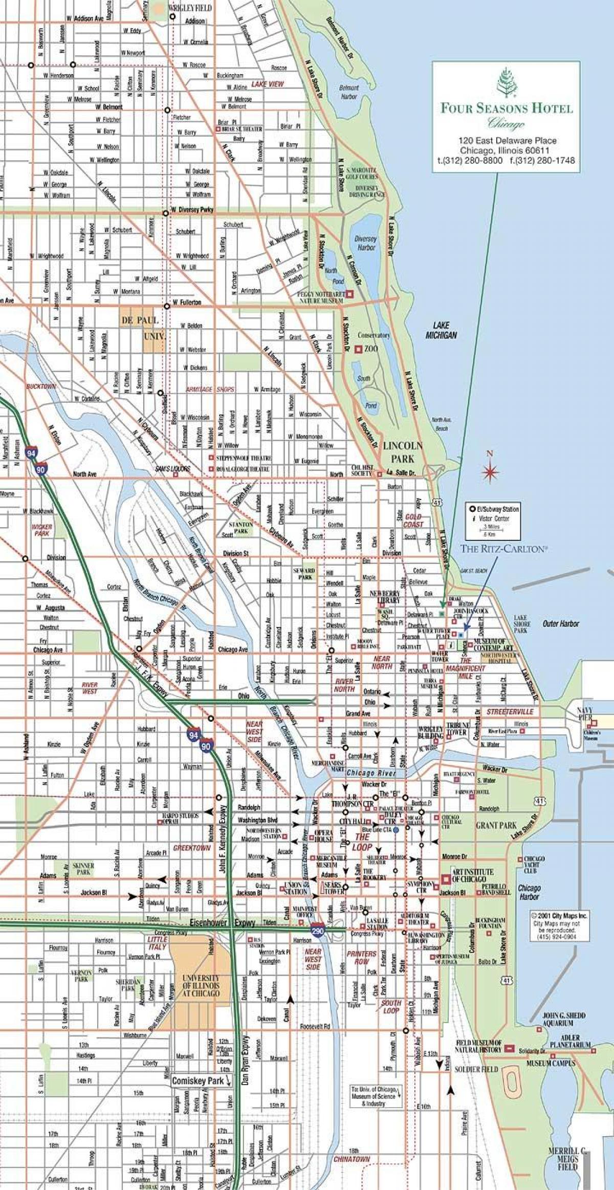 карта улица Чикага