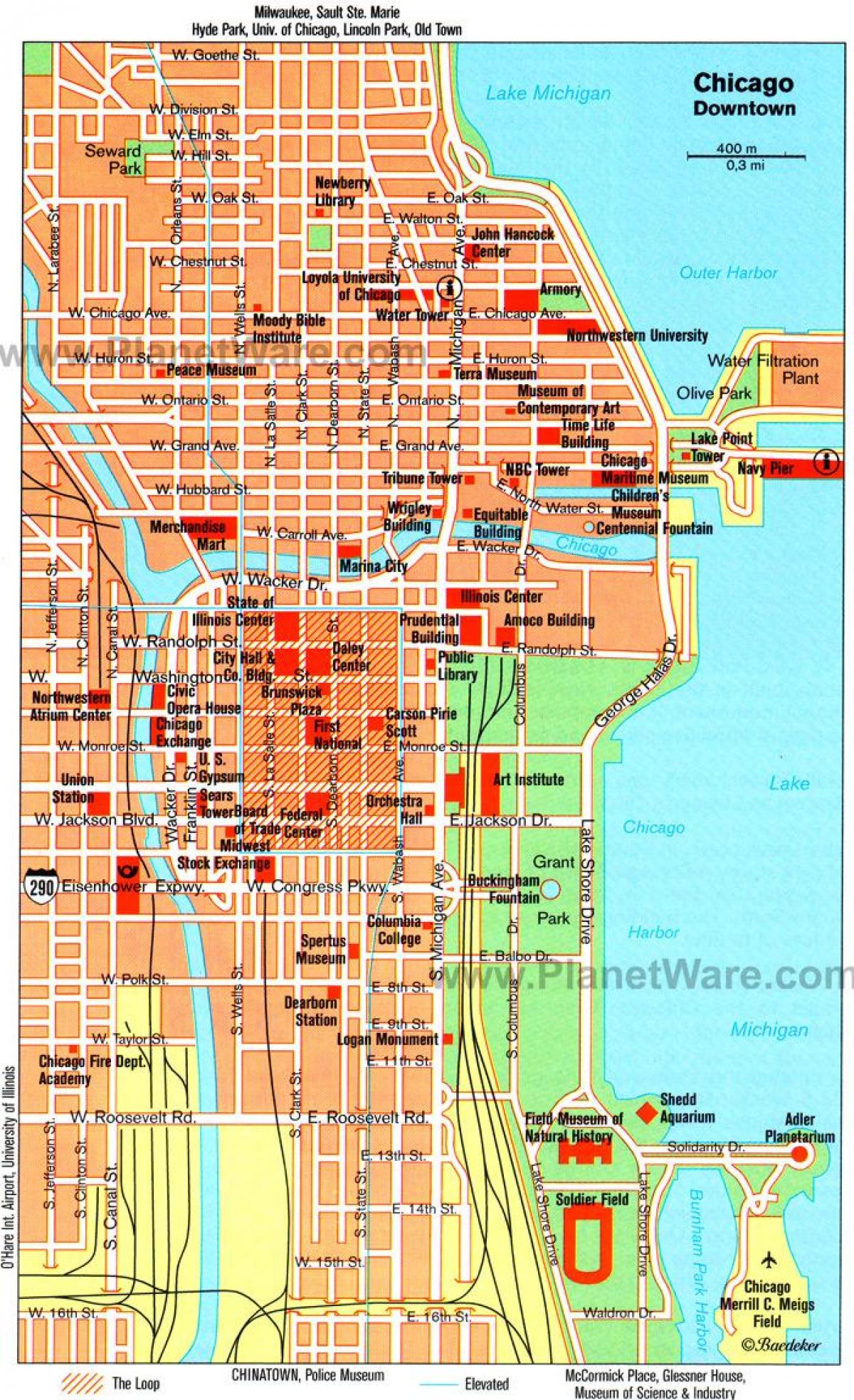 карта музеја у Чикагу