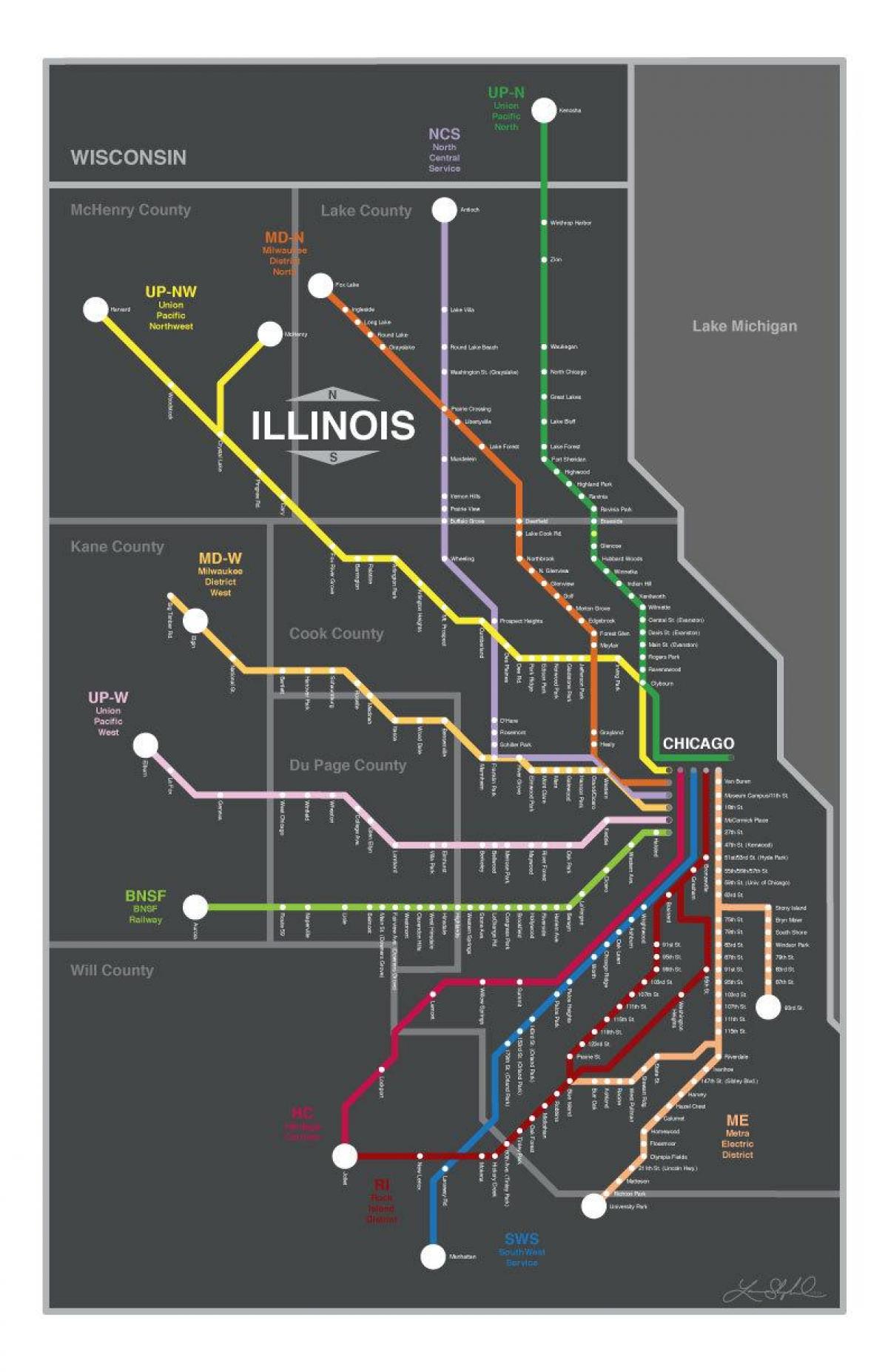 метар мапи Чикагу