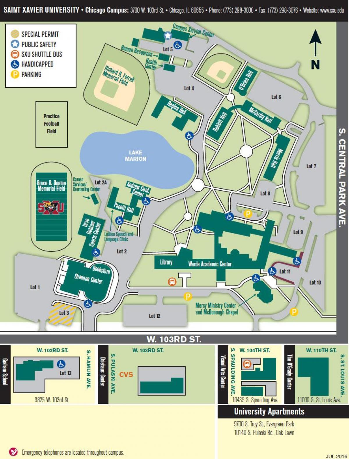 кампусу универзитета у Чикагу мапи
