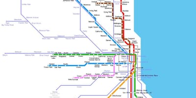 Станице метроа Chicago мапи