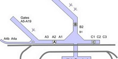 Карта аеродрому Чикаго Мидвеј