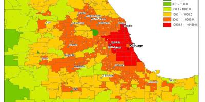 Демографска карта Чикагу