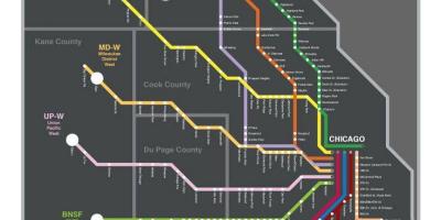 Метар возу на мапи Чикагу