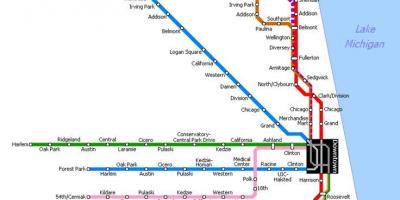 Карта метро Чикагу