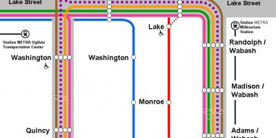 Наранџаста линија на мапи у Чикагу