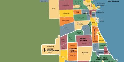Мапа насеља у Чикагу