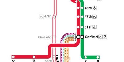 Карта црвена линија Чикагу