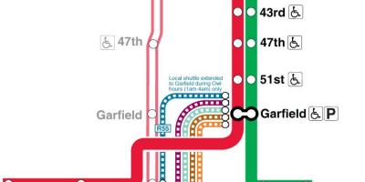 Чикаго карта метро црвена линија
